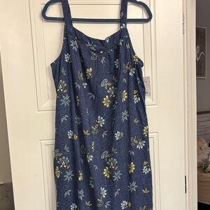Sonoma Blue Floral Maxi Dress